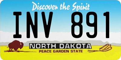 ND license plate INV891