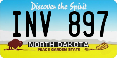 ND license plate INV897