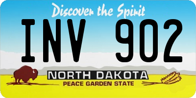 ND license plate INV902