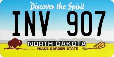 ND license plate INV907