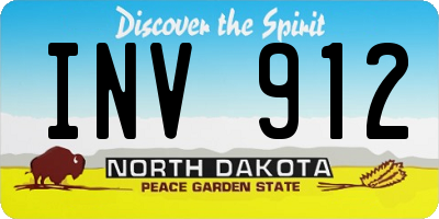 ND license plate INV912