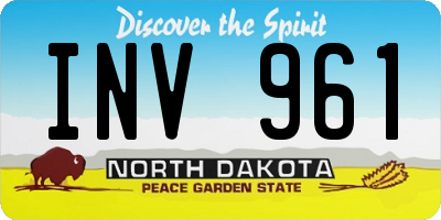 ND license plate INV961