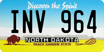 ND license plate INV964
