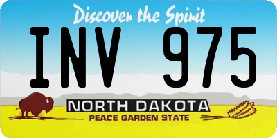 ND license plate INV975