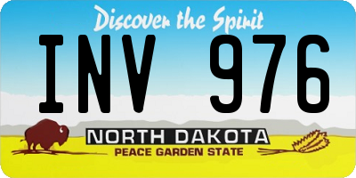 ND license plate INV976