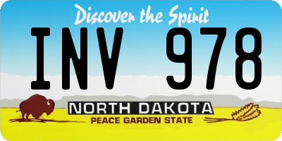 ND license plate INV978