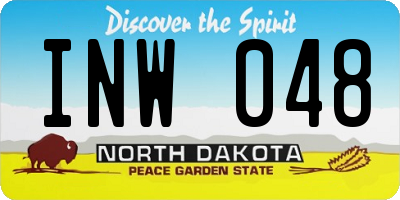 ND license plate INW048