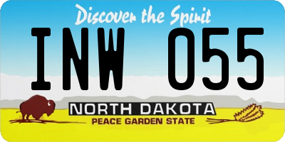 ND license plate INW055