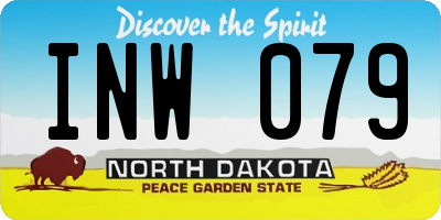 ND license plate INW079