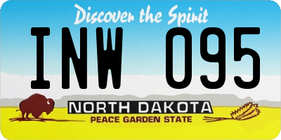 ND license plate INW095
