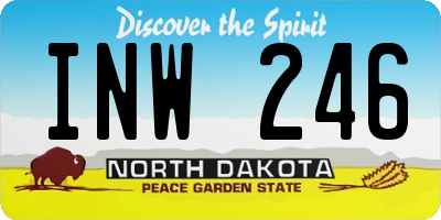 ND license plate INW246