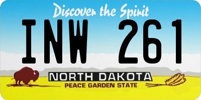 ND license plate INW261