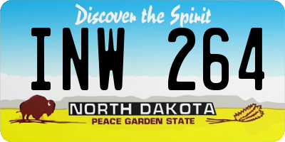 ND license plate INW264