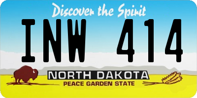 ND license plate INW414