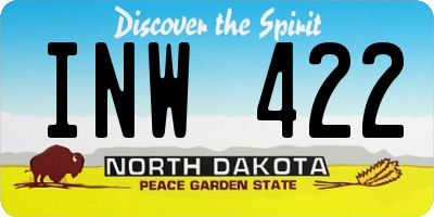 ND license plate INW422