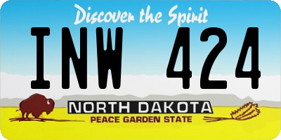 ND license plate INW424