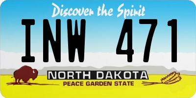 ND license plate INW471