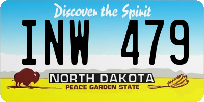 ND license plate INW479