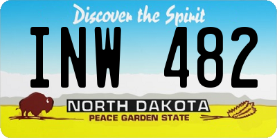 ND license plate INW482