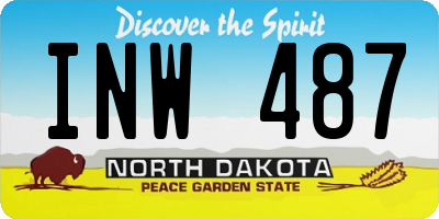 ND license plate INW487