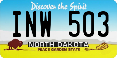 ND license plate INW503
