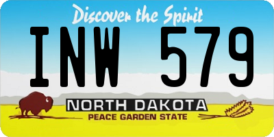 ND license plate INW579