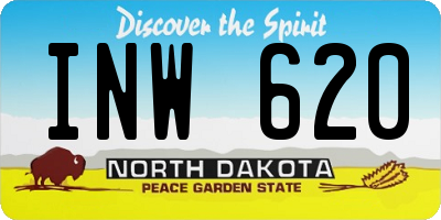 ND license plate INW620