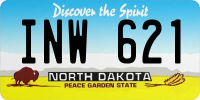 ND license plate INW621