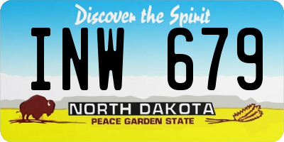 ND license plate INW679
