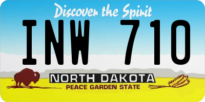 ND license plate INW710