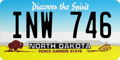 ND license plate INW746