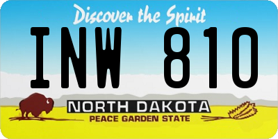 ND license plate INW810