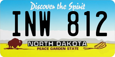 ND license plate INW812