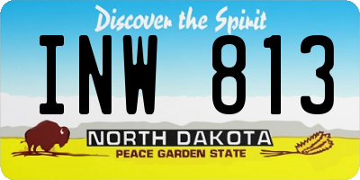 ND license plate INW813