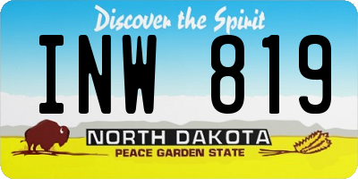 ND license plate INW819