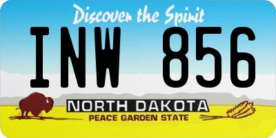 ND license plate INW856
