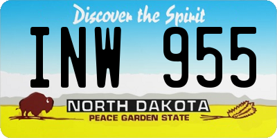 ND license plate INW955