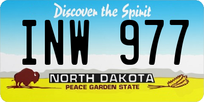 ND license plate INW977