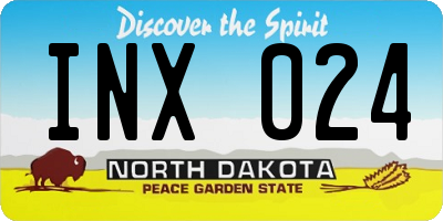 ND license plate INX024