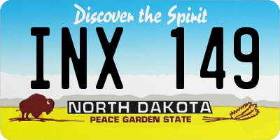 ND license plate INX149
