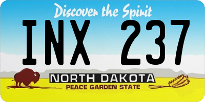 ND license plate INX237