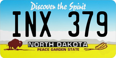 ND license plate INX379