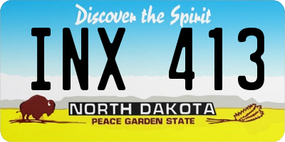 ND license plate INX413
