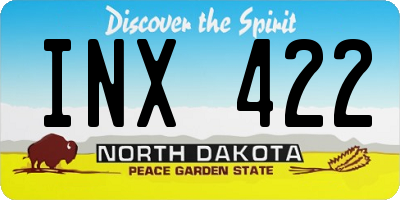 ND license plate INX422