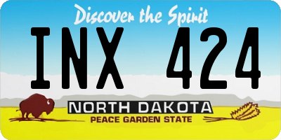 ND license plate INX424