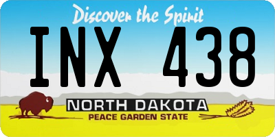 ND license plate INX438