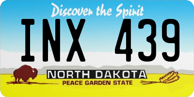 ND license plate INX439