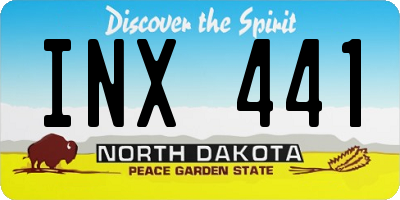 ND license plate INX441