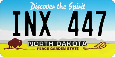 ND license plate INX447