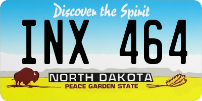 ND license plate INX464
